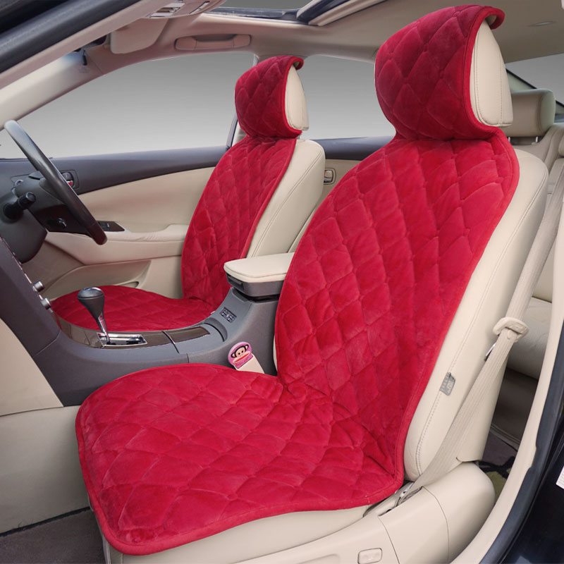 Plush car seat cushion