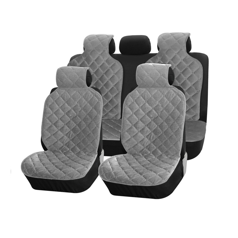 Plush car seat cushion